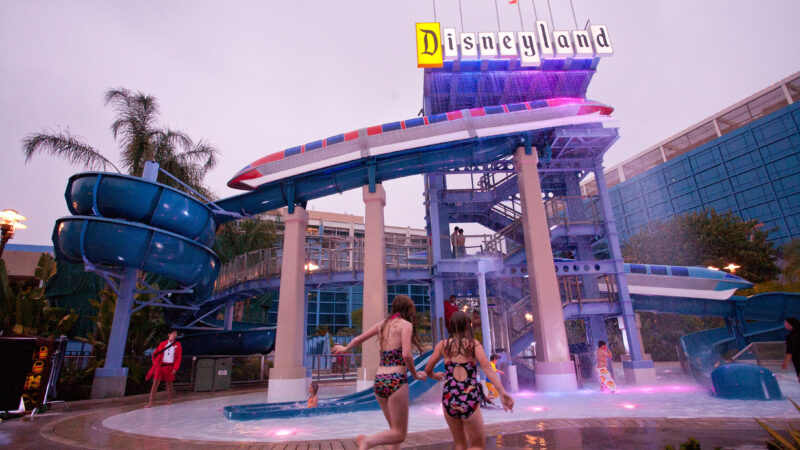 Monorail pool at Disneyland Hotel