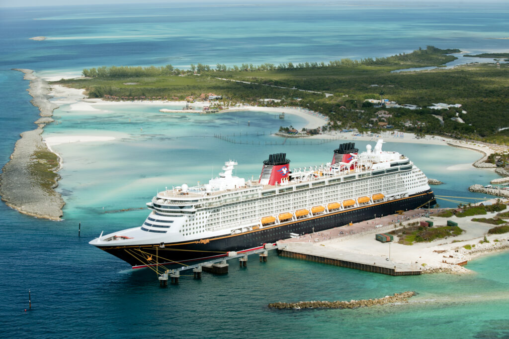 DCL Disney Dream in port at Castaway Cay