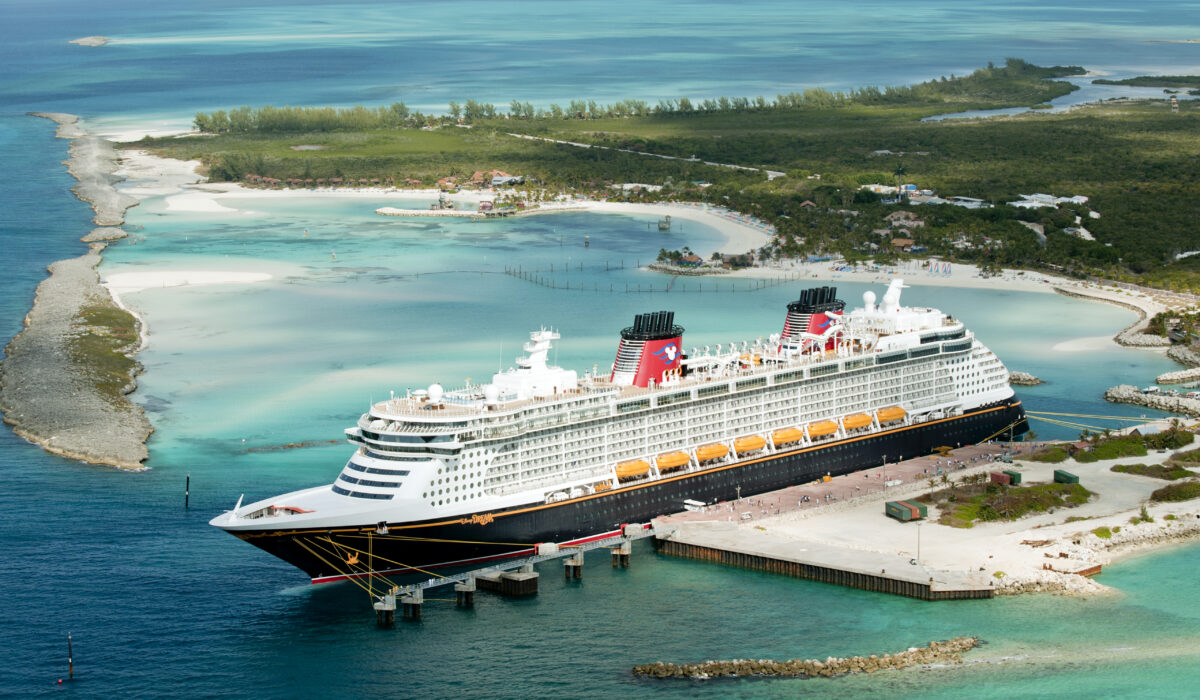 DCL Disney Dream in port at Castaway Cay