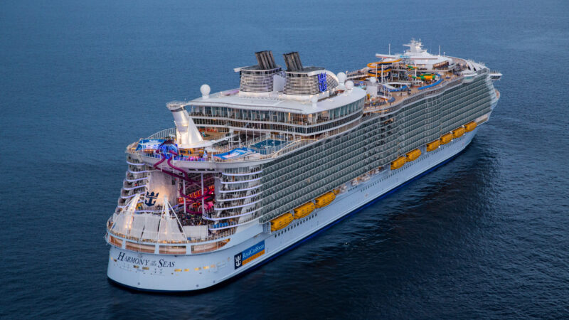 RCCL Harmony of the Seas cruise ship sailing on open water